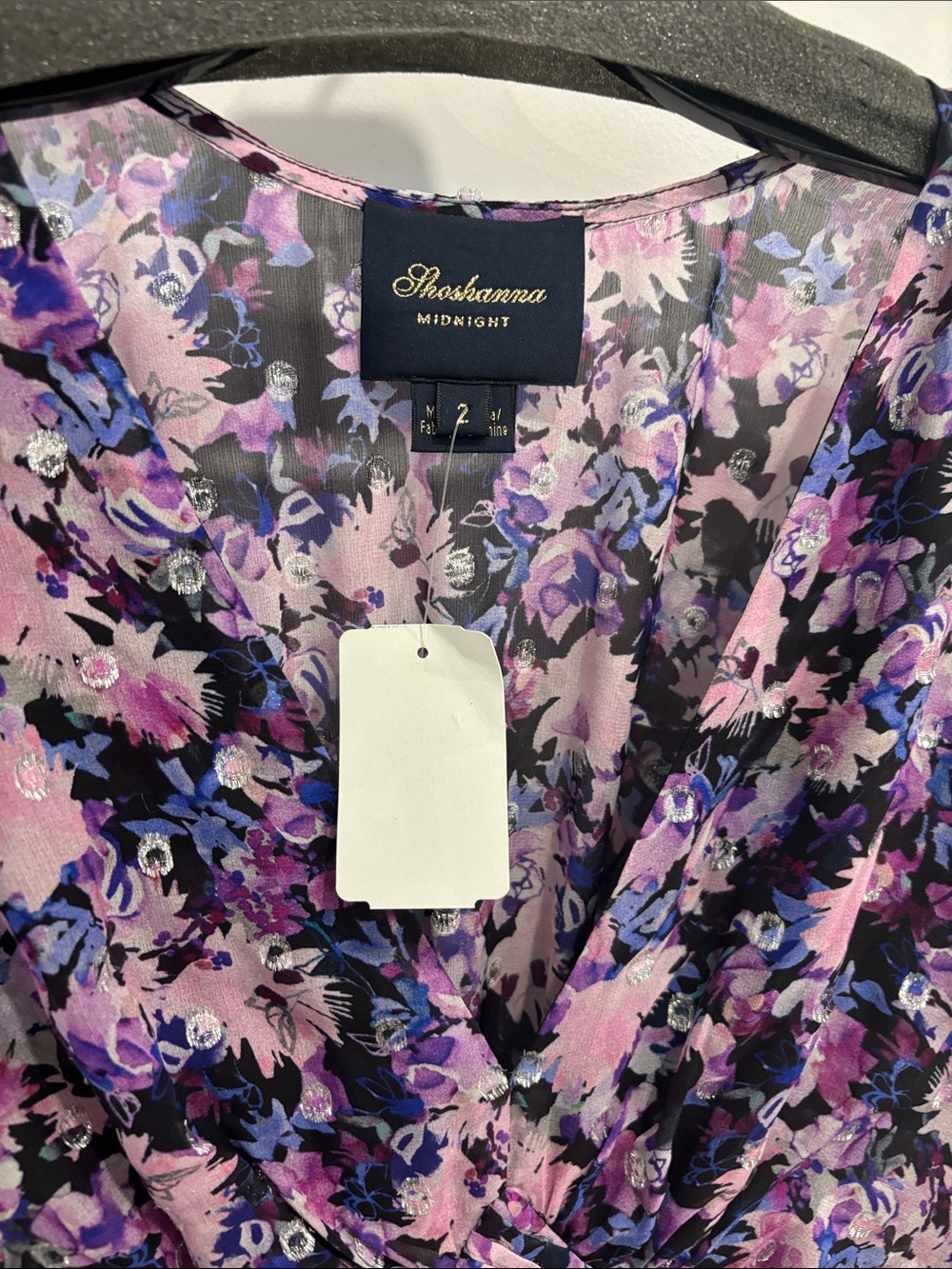 NWT- Shoshanna Marella Petitier Purple Floral Dress size 2 - Picture 7 of 12